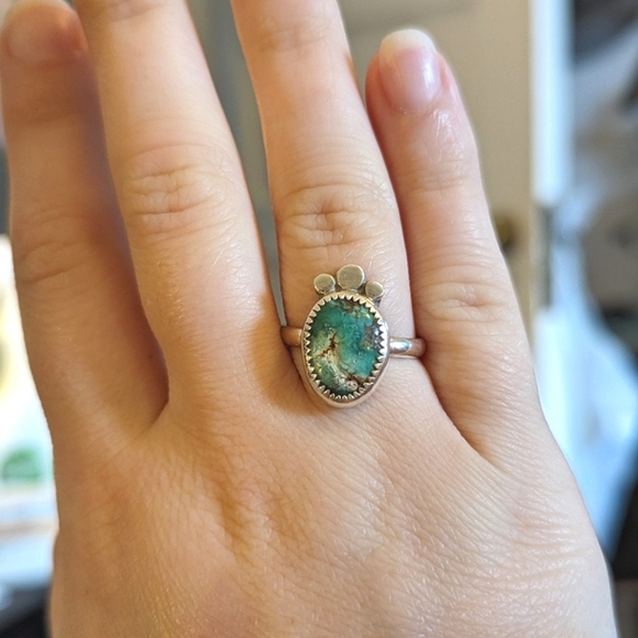 Gorgeous Fox Turquoise and Sterling Ring - Picture 1 of 3